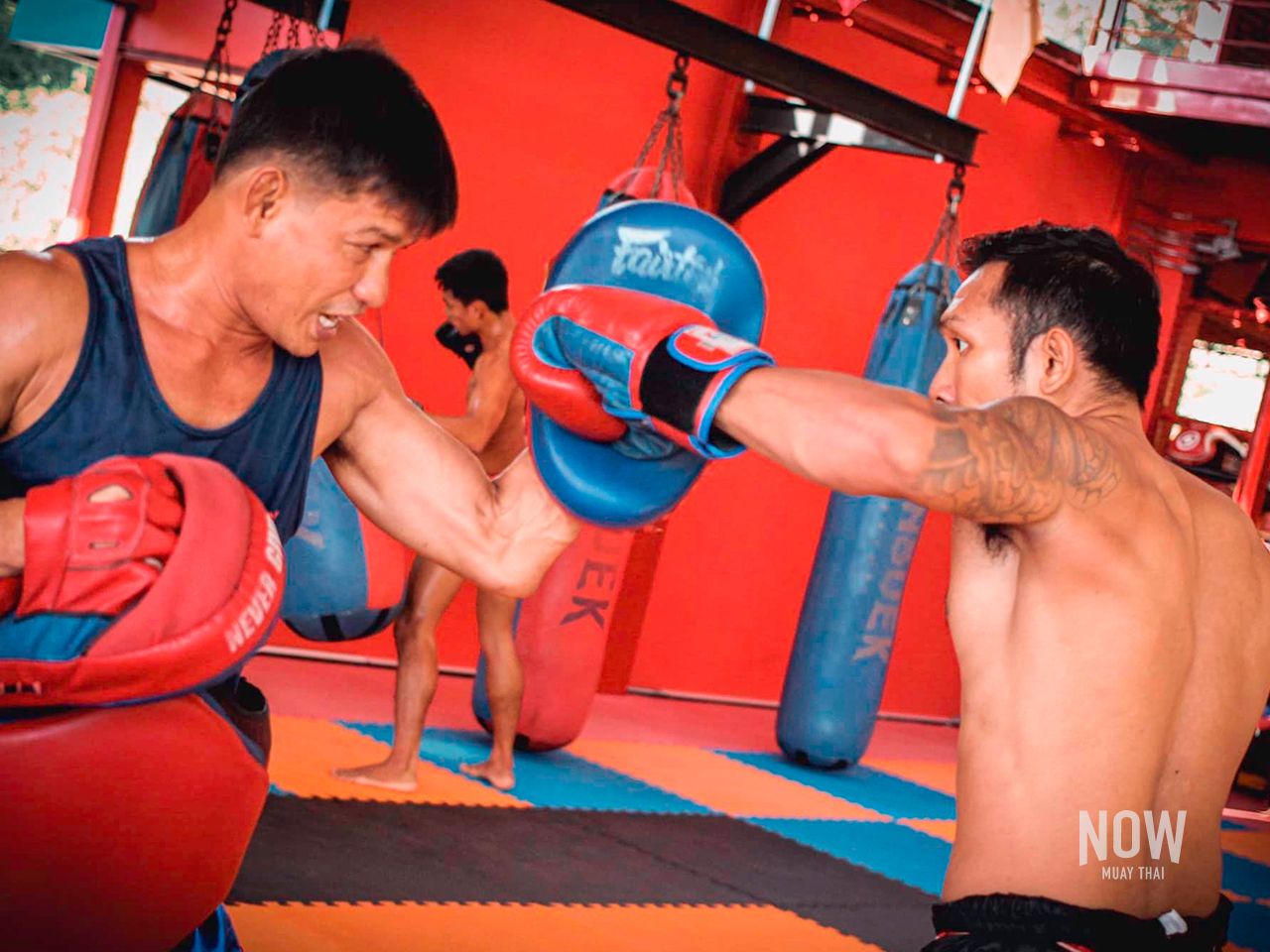 Training of Muay Thai punching techniques