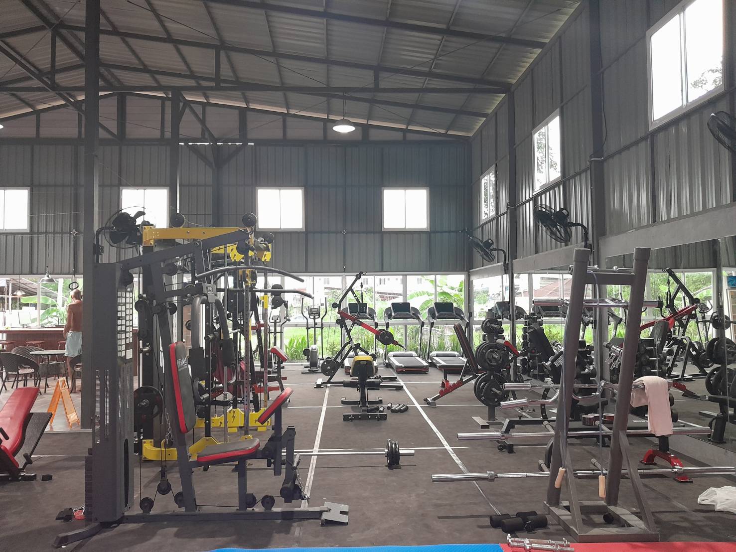 Various fitness equipment at Thaineth Gym and Sport Camp Pattaya.