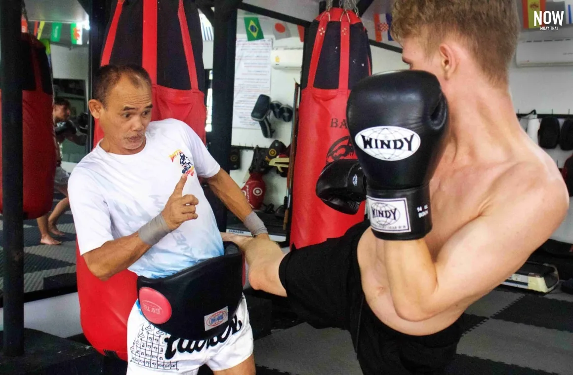 Traditional Muay Thai training at Battle Conquer Gym in Phetchabun