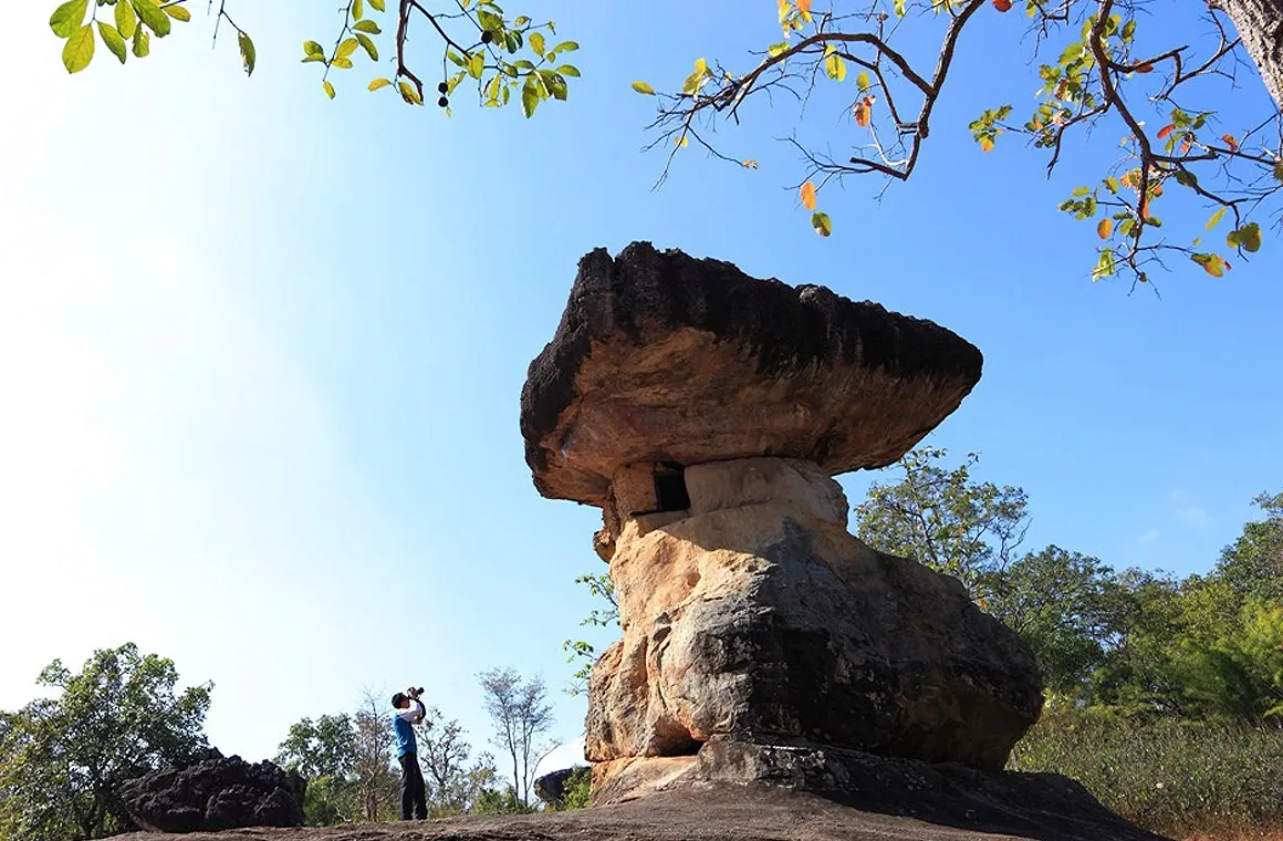 Phu Phra Bat is an archaeological park in Udon Thani showcasing ancient ruins and prehistoric artifacts, offering a glimpse into the region’s rich history.