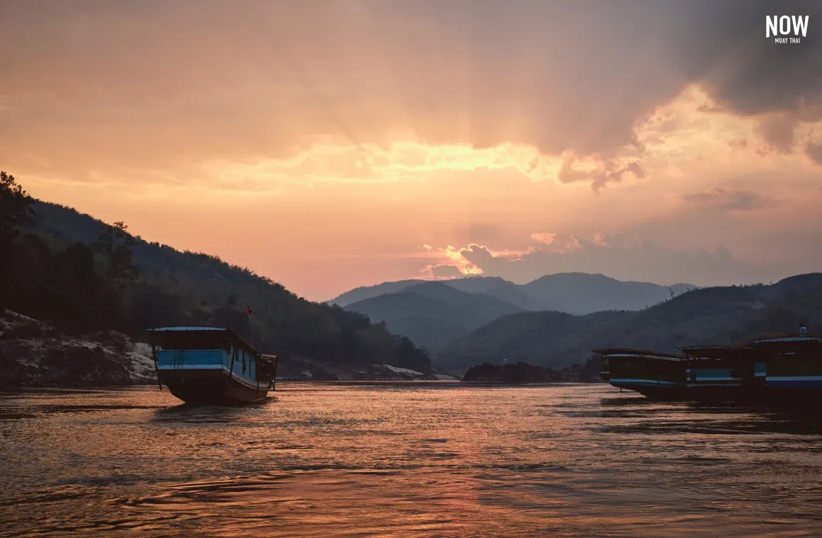 Mekong River landscape at the Golden Triangle