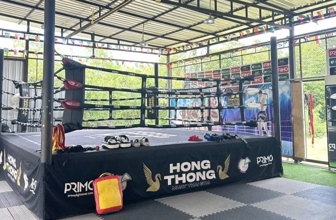 Hongthong Muaythai Gym Pai, a traditional Muay Thai gym in the mountain town of Pai, currently closed for renovation.
