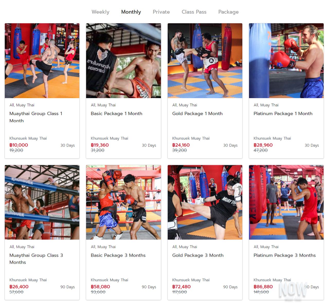 Muay Thai training price and package 