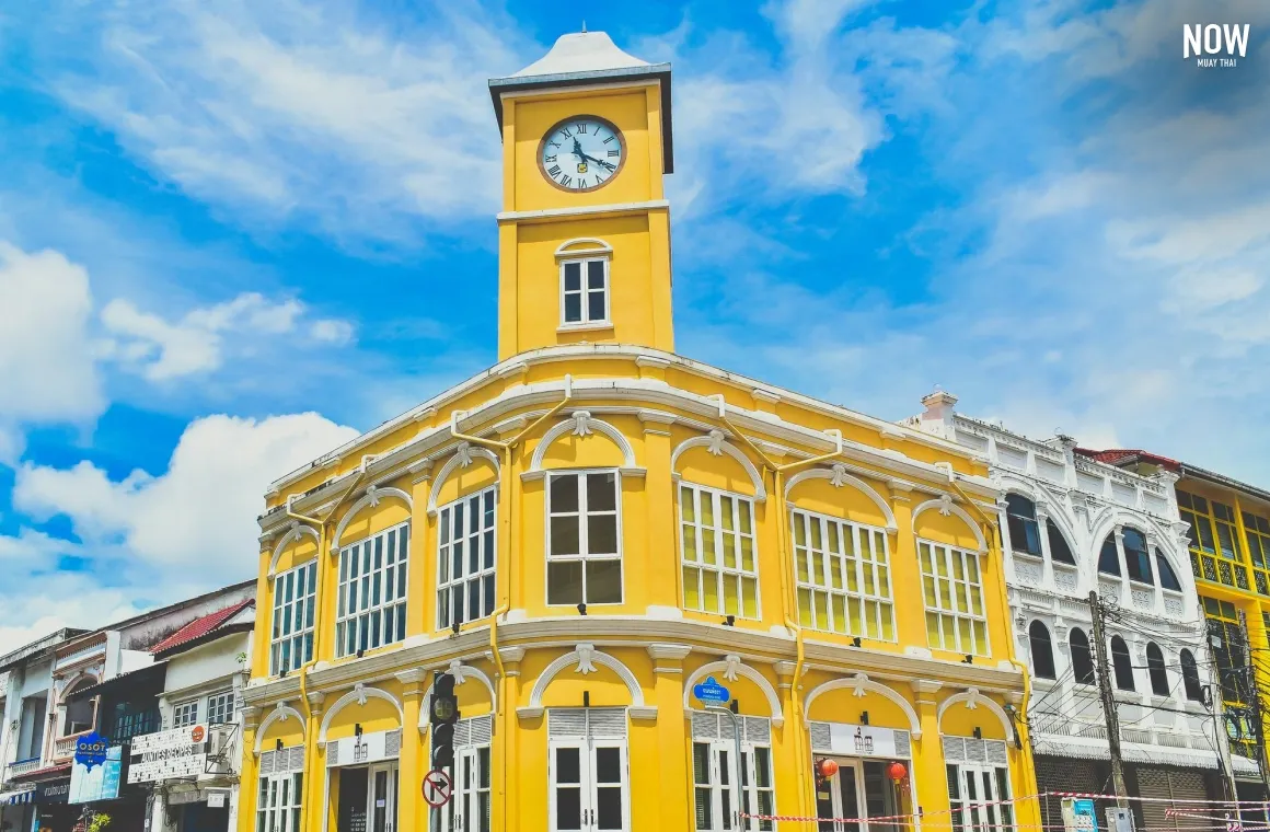 Phuket Clock Tower during the day in Phuket Old Town