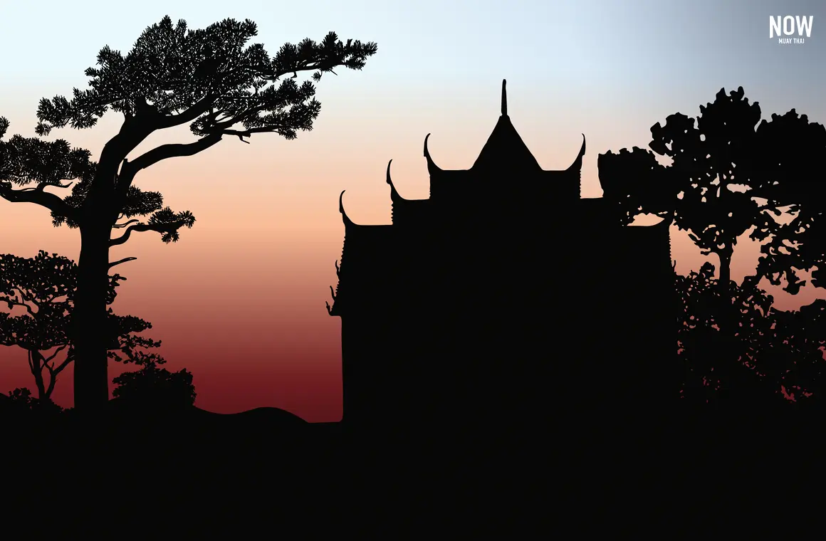 a silhouette of Baan Dam Museum, Black House, Chiang Rai, Thailand, distinct black buildings, Lanna architecture, intricate sculptures, traditional art, cultural attraction, unique museum, travel photography.