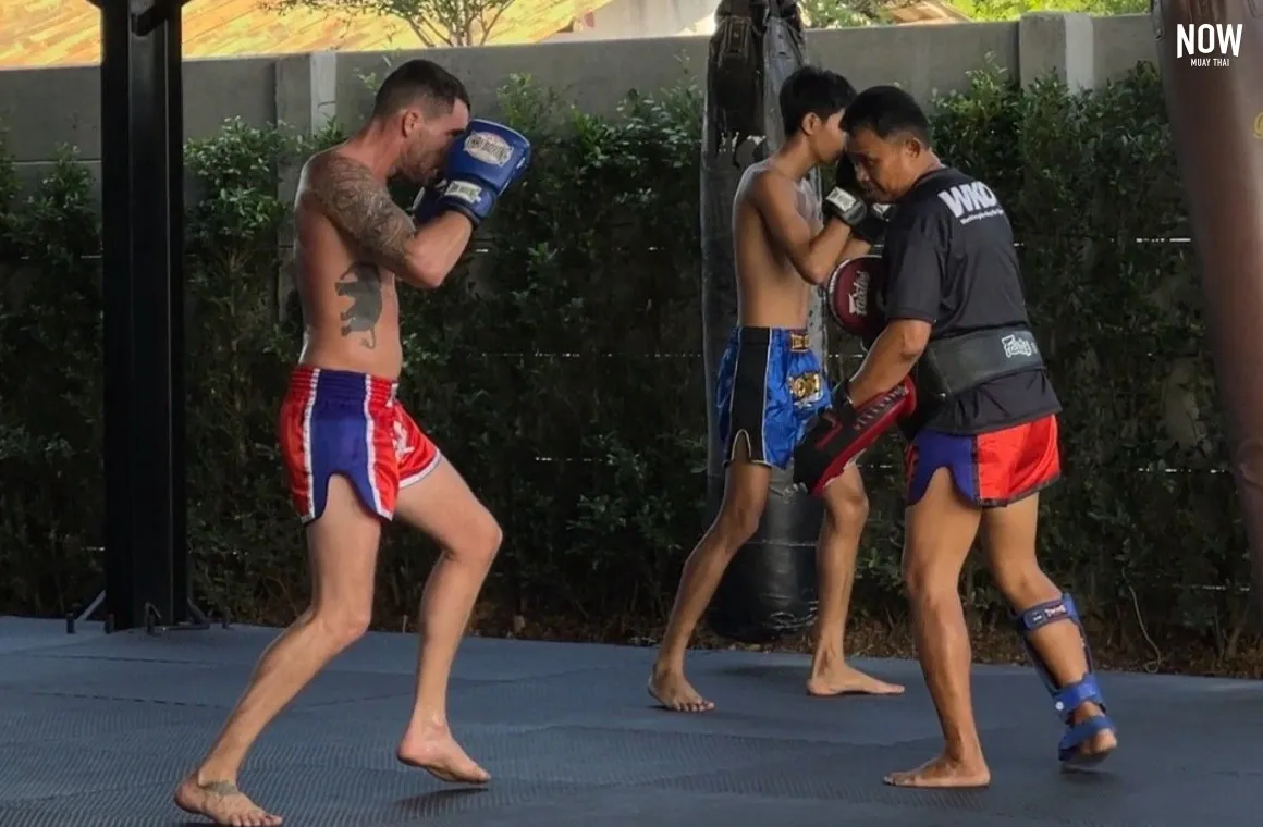 Professional fighters training at WKO Muaythai Camp