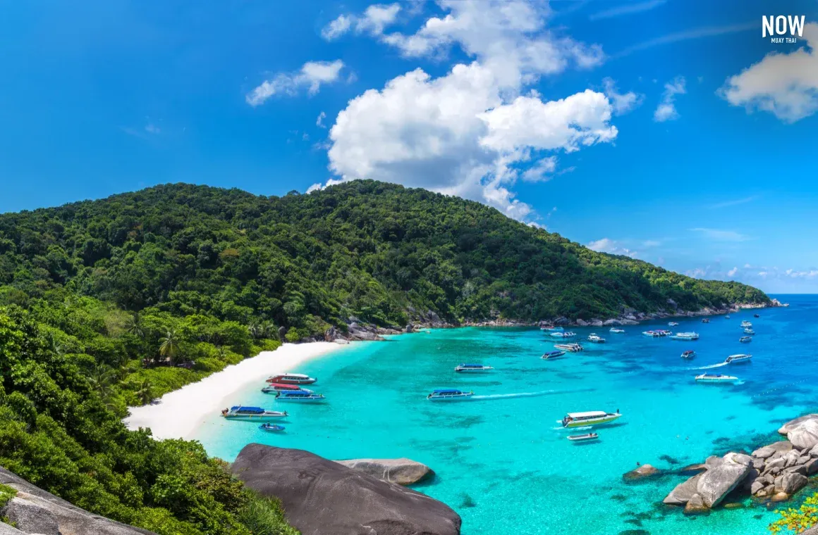 Clear water around the Similan Islands near Khao Lak