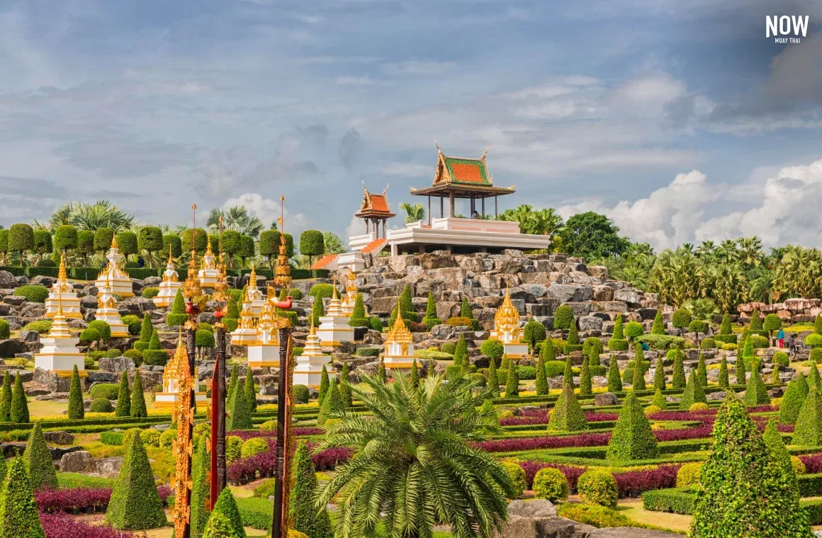 Landscaped tropical gardens at Nong Nooch Tropical Garden in Pattaya