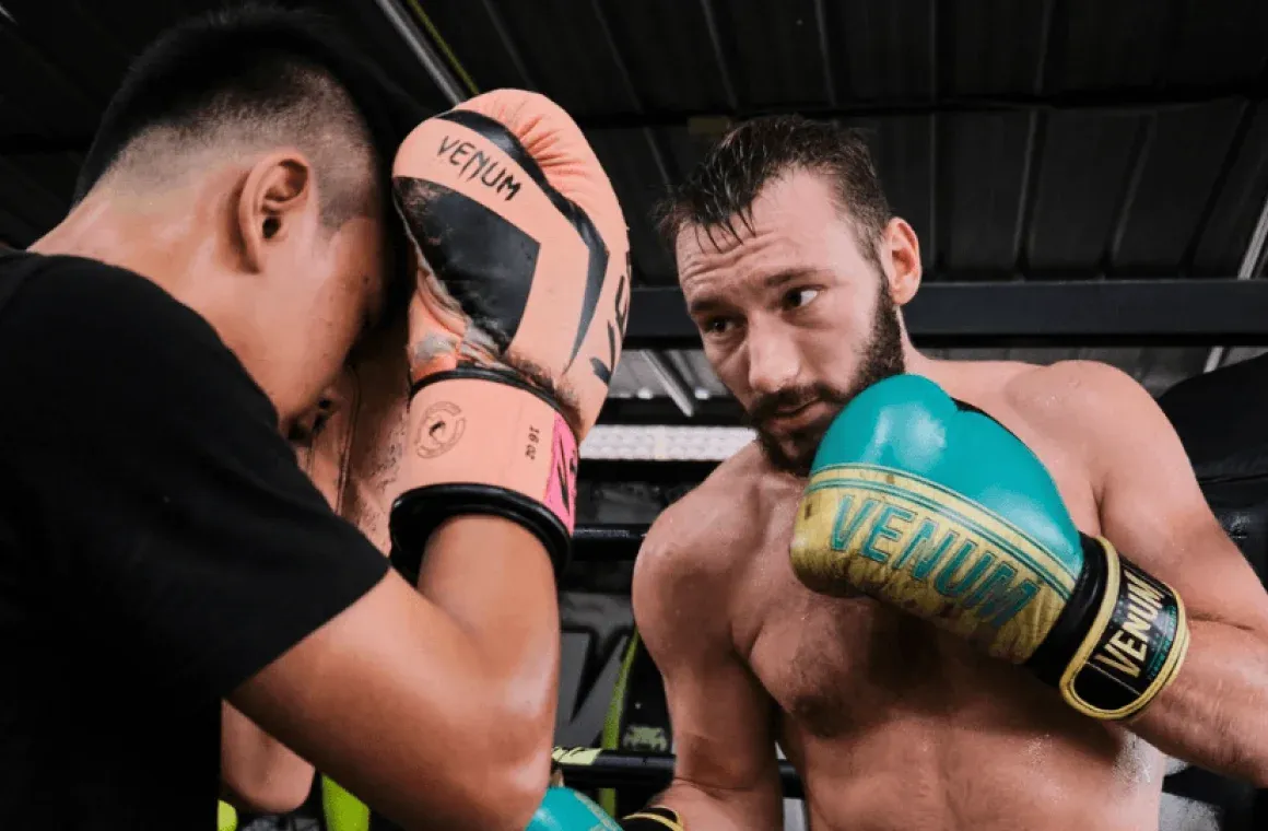 Muay Thai training camp at Venum Muay Thai Camp in Pattaya, Thailand