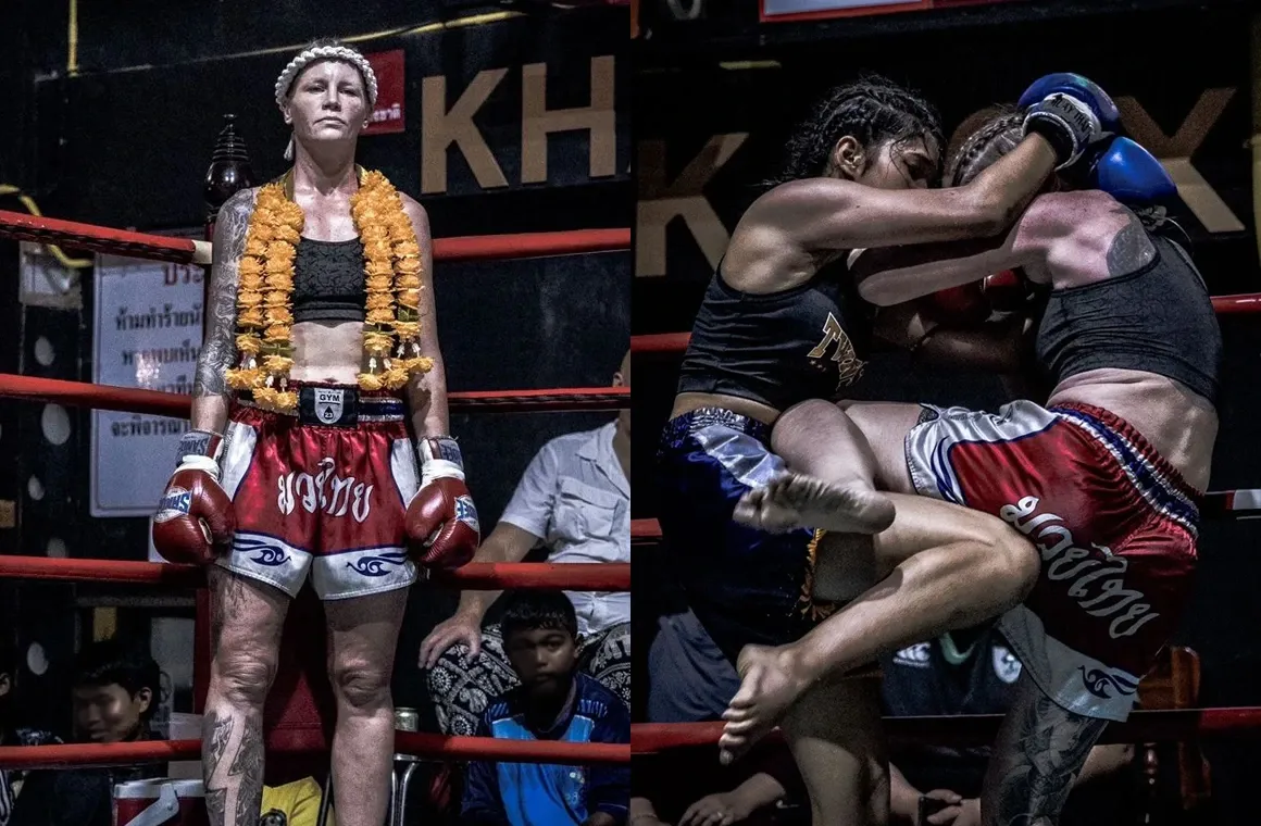 Photo of Muay Thai female fighter at Khao Lak Boxing Stadium