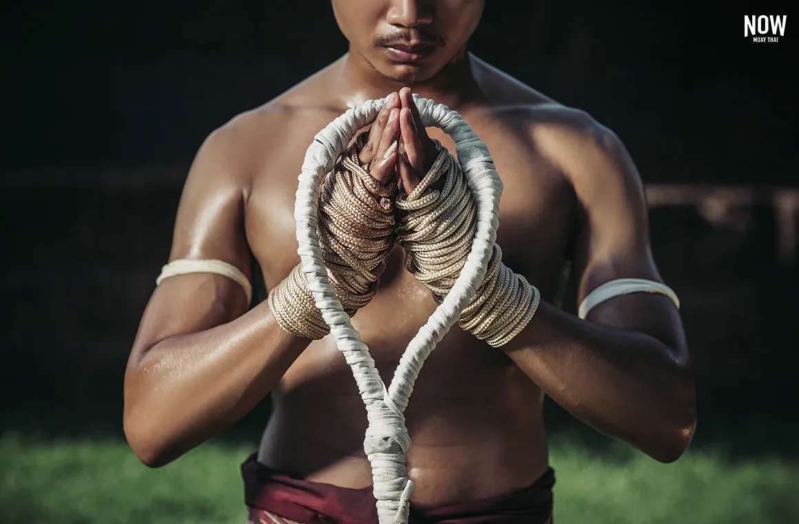 Mongkhon's properties, a sacred headband worn by Muay Thai fighters, believed to provide spiritual protection, strength, and connection to the art's traditions.