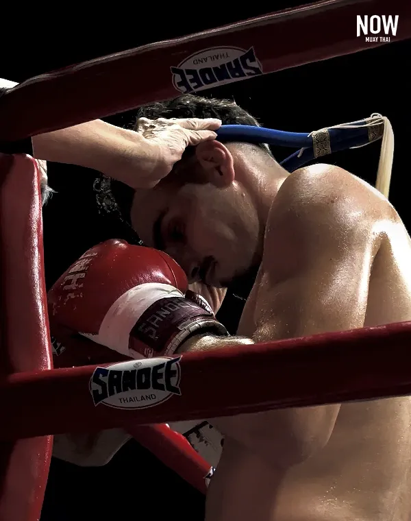 The trainer removed the Mongkol for Baptiste before the fight.