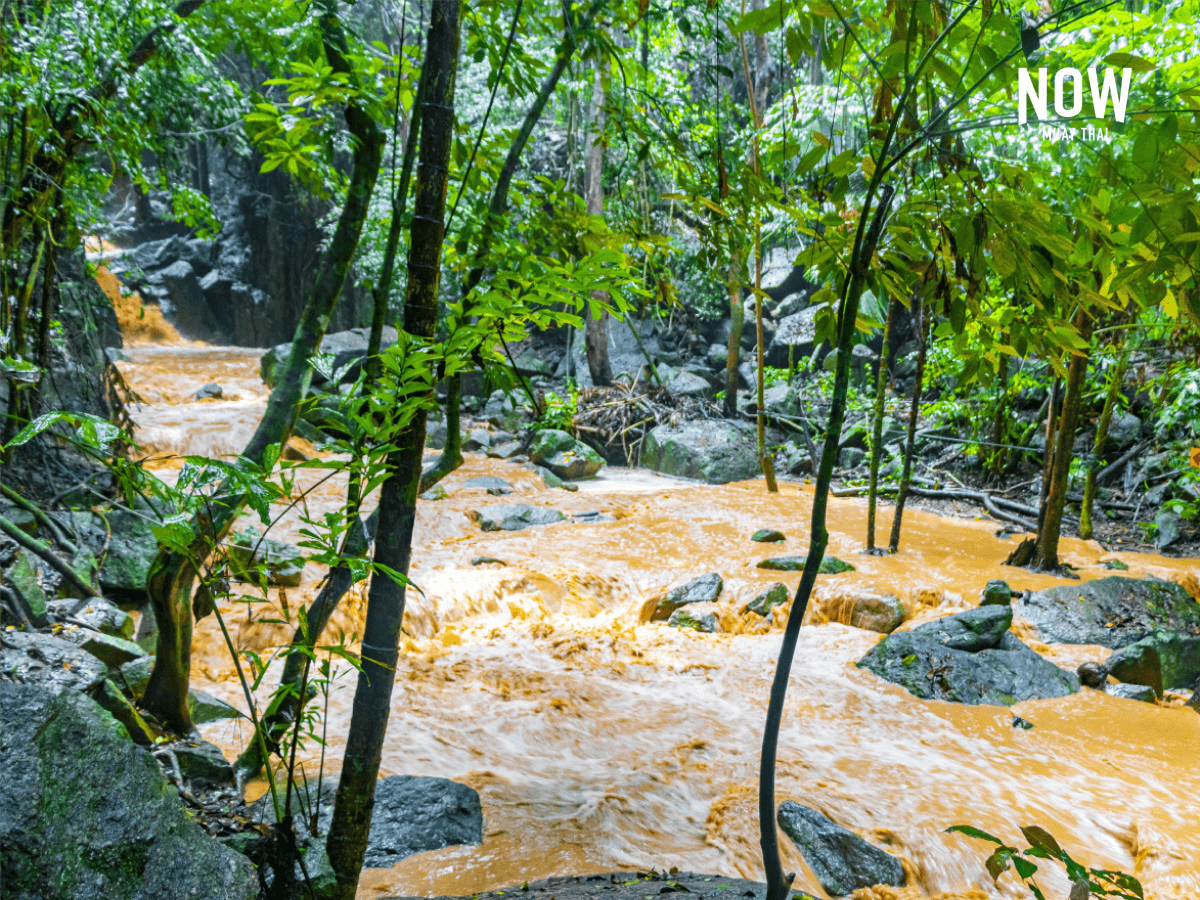 Wang Sao Thong waterfall in the rainforest of Koh Samui.